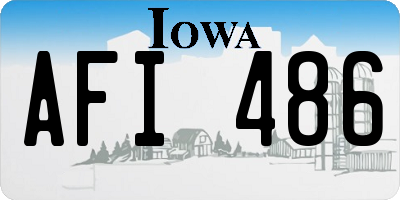 IA license plate AFI486
