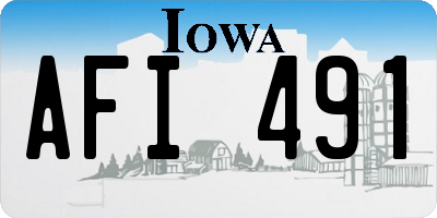 IA license plate AFI491