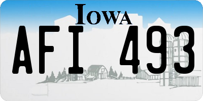 IA license plate AFI493