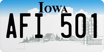 IA license plate AFI501