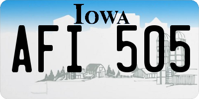 IA license plate AFI505