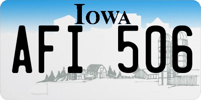 IA license plate AFI506
