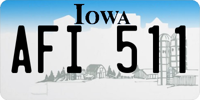 IA license plate AFI511