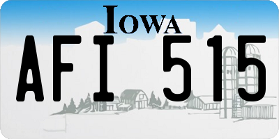 IA license plate AFI515