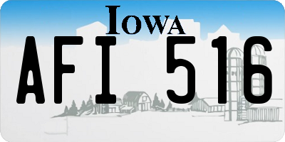 IA license plate AFI516