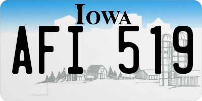 IA license plate AFI519