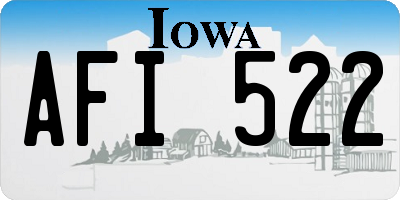 IA license plate AFI522