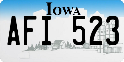 IA license plate AFI523