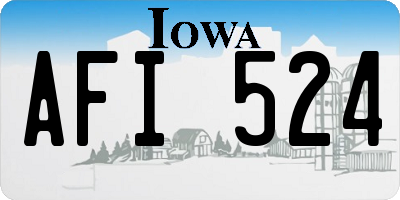 IA license plate AFI524