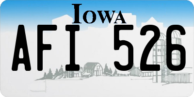 IA license plate AFI526