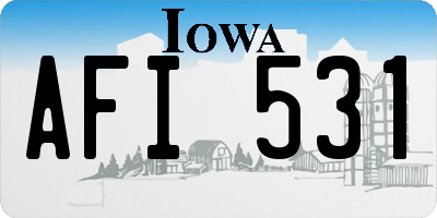 IA license plate AFI531