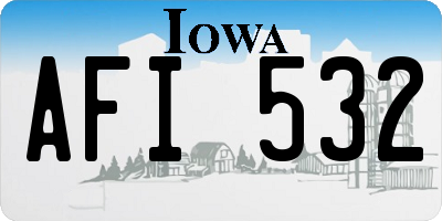 IA license plate AFI532