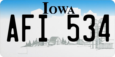 IA license plate AFI534