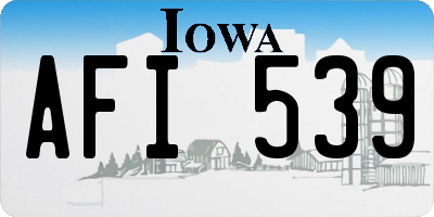 IA license plate AFI539
