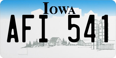 IA license plate AFI541
