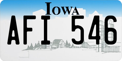 IA license plate AFI546