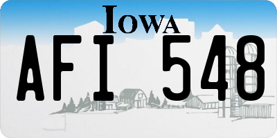 IA license plate AFI548
