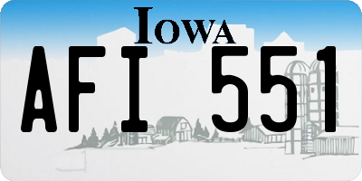 IA license plate AFI551