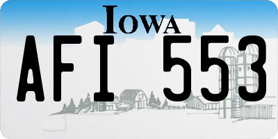 IA license plate AFI553