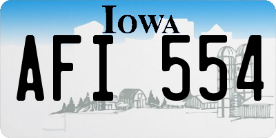 IA license plate AFI554