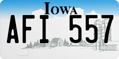 IA license plate AFI557