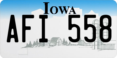 IA license plate AFI558