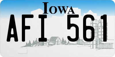 IA license plate AFI561
