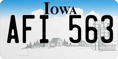 IA license plate AFI563