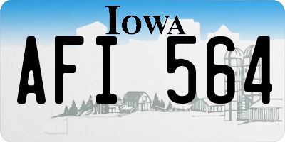 IA license plate AFI564
