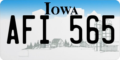 IA license plate AFI565