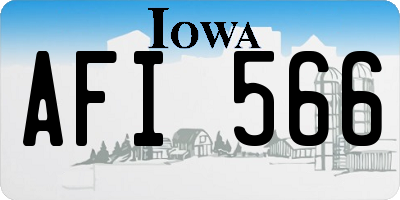 IA license plate AFI566