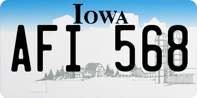 IA license plate AFI568