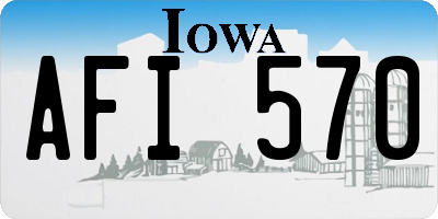 IA license plate AFI570