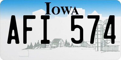 IA license plate AFI574