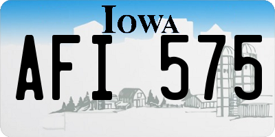 IA license plate AFI575