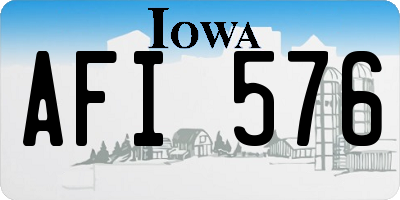 IA license plate AFI576