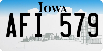 IA license plate AFI579
