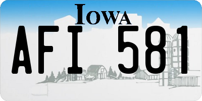 IA license plate AFI581