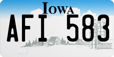 IA license plate AFI583