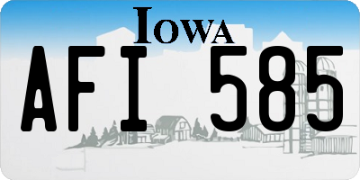 IA license plate AFI585
