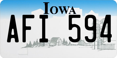 IA license plate AFI594
