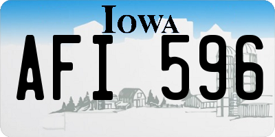 IA license plate AFI596