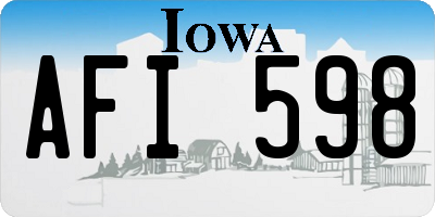 IA license plate AFI598