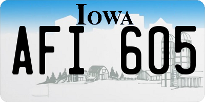 IA license plate AFI605