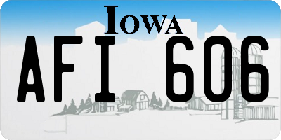 IA license plate AFI606