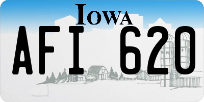 IA license plate AFI620