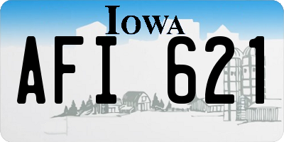 IA license plate AFI621