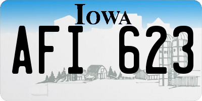 IA license plate AFI623