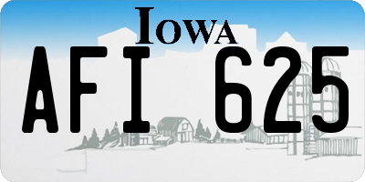 IA license plate AFI625