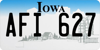 IA license plate AFI627